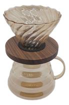 Cafeteira De Vidro Jarro Suporte De Filtro Coador Café Cafeteira De Vidro Jarro Suporte De Filtro Coador Café