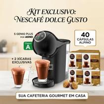 Cafeteira Dolce Gusto Genio S Basic 127V 40 Cápsulas 2 Xícaras Nescafé Original Kit Completo