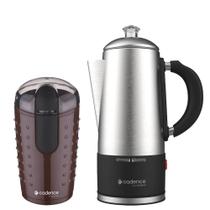 Cafeteira e Moedor Cadence 1,5 Litros Gran Italiana Inox, 110 Volts