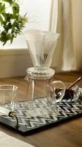 Cafeteira e Suporte para Filtro de Vidro Borossilicato Resistente a Calor 500ml