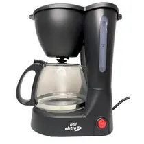 Cafeteira Eletrica 12 Xicaras 600 ml Jarra de vidro Filtro permanente 600W Útil eletro Preta 220V