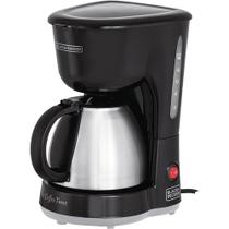 Cafeteira Elétrica 18 Xícaras Black & Decker CM15 com Jarra Inox Preta e Prata 127V Cafeteira Elétrica 18 Xícaras Black & Decker CM15 com Jarra Inox Preta e Prata 127V