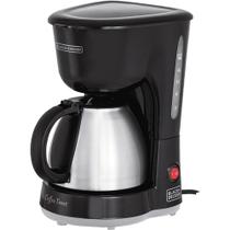 Cafeteira Elétrica 18 Xícaras Black & Decker CM15 com Jarra Inox Preta e Prata 127V