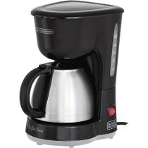 Cafeteira Elétrica 18 Xícaras Black & Decker CM15 com Jarra Inox Preta e Prata 220V