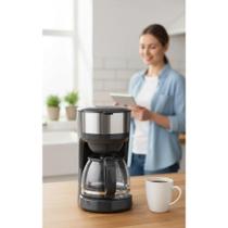 Cafeteira Elétrica 30 Xícaras Inox Preta - Mantenha Aquecido Cafeteira Elétrica 30 Xícaras Inox Preta - Mantenha Aquecido