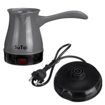 Cafeteira Eletrica 600w Maquina De Cafe Expresso Europeu Turco Aquecedor De Agua Cinza