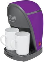 Cafeteira eletrica black decker freestyle cm02 para duas xicaras - cinza/roxo - 220v