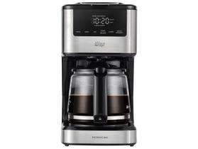 Cafeteira Elétrica Digital WAP WCD1500 1,5L com Timer Programável 900W de Potência cor Inox e Preto 127V