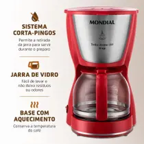 Cafeteira Elétrica Mondial Dolce Arome C-35-18x Cafeteira C-35-18x 220v/60hz Jarra De Vidro