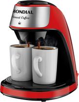 Cafeteira eletrica smart coffee mondial vermelho/inox 500w c-42-2x-ri 220v