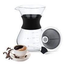 Cafeteira Em Vidro Passador De Café Com Filtro Em Inox 400ml