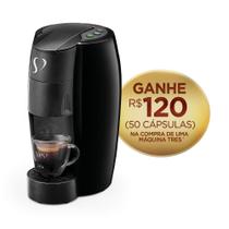 Cafeteira Espresso LOV Preta Automática Logo Cromado - TRES 3 Corações