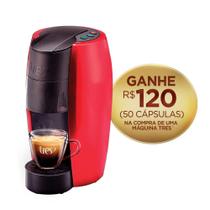 Cafeteira Espresso LOV Vermelha Automática - TRES 3 Corações