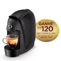 Cafeteira Espresso Luna Preta Automática - TRES 3 Corações