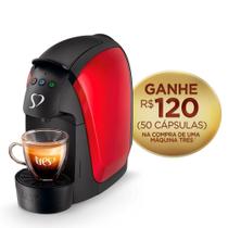 Cafeteira Espresso Luna Vermelha Automática - TRES 3 Corações