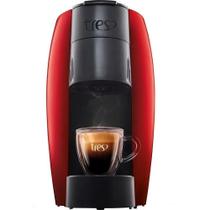 Cafeteira Expresso Café 3 Corações LOV Vermelha Cápsulas Extração Silenciosa Compacta