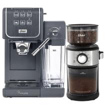 Cafeteira Expresso Oster Primalatte Touch com Moedor Precision 18 Níveis Cinza 110V