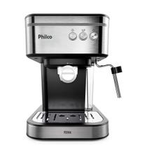 Cafeteira Expresso Philco PCF04A 1,2L Pressão de 20 Bar, Aço Inox Com Saída de Vapor, Filtro Removível e Aquecedor de Xícaras