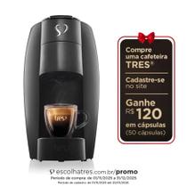 Cafeteira Expresso TRES 3 Corações LOV - Sistema de Cápsula Automática Carbono Cafeteira Expresso TRES 3 Corações LOV - Sistema de Cápsula Automática Carbono