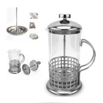 Cafeteira francesa 800ml cha prensa cremeira leite cremoso artesanal barista vidro inox grande