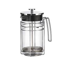 Cafeteira francesa em vidro e aco inox 1l - prateada - qd24-1001