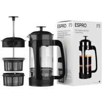 Cafeteira French Press ESPRO P3 950ml preta