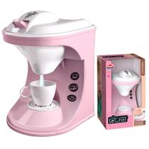 Cafeteira Infantil Realista New Le Chef Rosa Brincando De Cozinha Menina Utensilio Com Botão