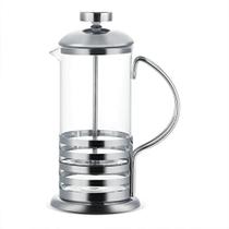 Cafeteira inox decorada 1 litro grande em vidro base de silicone dispensa o uso de energia elétrica