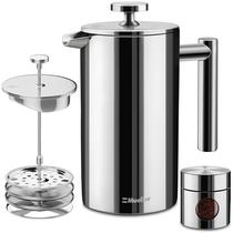 Cafeteira Inox Dupla com Sistema de Filtragem 4 Níveis, Antiferrugem e Lavável na Máquina