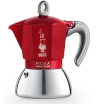 Cafeteira Inox MOKA INDUCTION BIALETTI CAP P/ 6 XIC Vermelha Cafeteira Inox MOKA INDUCTION BIALETTI CAP P/ 6 XIC Vermelha