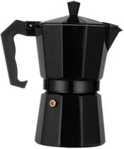 Cafeteira Italiana 6 Xícaras Café Chaleira Aluminio Preta Expresso BCS Cafeteira Italiana 6 Xícaras Café Chaleira Aluminio Preta Expresso BCS