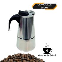 Cafeteira Italiana Aço Inox Tradicional 200ml 300ml 4 Xícaras 6 Xícaras Café Expresso Forte Aromático Cafeteira Italiana Aço Inox Tradicional 200ml 300ml 4 Xícaras 6 Xícaras Café Expresso Forte Aromático