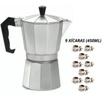 Cafeteira Italiana Alumínio 3/6/9 Xícaras Aço Decorada Top Cafeteira Rápida Cafeteira Italiana Alumínio 3/6/9 Xícaras Aço Decorada Top Cafeteira Rápida