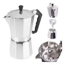 Cafeteira Italiana Aluminio 300ml 6 Xicaras Cafe Cha Moka Mimo Style