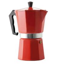 Cafeteira Italiana em Alumínio 6 Xícaras Vermelha Mimo Style