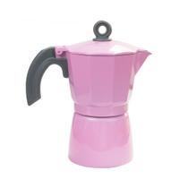 Cafeteira Italiana Expresso 150ml Alumínio Rosa Serve 3 Xícaras Cafeteira Italiana Expresso 150ml Alumínio Rosa Serve 3 Xícaras
