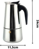 Cafeteira Italiana Expresso 450ml em Inox Para 9 Xícaras Cafeteira Italiana Expresso 450ml em Inox Para 9 Xícaras