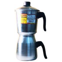 Cafeteira Italiana Extra Forte Alumínio Polido 1 Litro Mocha JR 1000ml 5 a 8 Xícaras Café Blogueira Diversas Cores