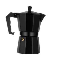 Cafeteira Italiana Grande Preta 300ml Café Alumínio Manual