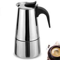 Cafeteira Italiana Inox 300ml Bule Café Expresso Pot 6 Xícaras Cafeteira Italiana Inox 300ml Bule Café Expresso Pot 6 Xícaras