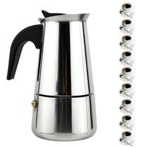 Cafeteira Italiana Inox 9 Xícaras De Café Manual Indução Gás 450ml Grande