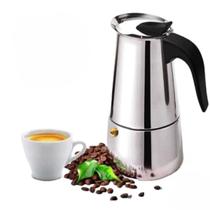Cafeteira Italiana Inox Indução de Luxo 6 Xicaras Expresso