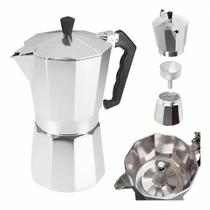 Cafeteira Italiana Inox Moka 6 Xícaras Alumínio Café Puro