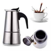 Cafeteira Italiana Luxo Inox 6 Xicaras 300Ml Kehome