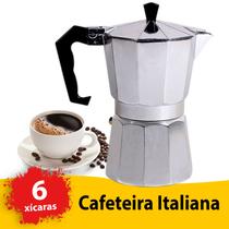 Cafeteira Italiana Moka 6 Xícaras Alumínio Premium 300ml Café Express Top