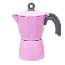 Cafeteira Italiana Moka Alumínio Rosa 6 Xícaras