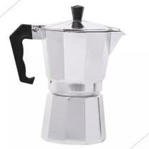 Cafeteira Italiana Moka Em Alumínio Capacidade 6 Xícaras Cafés Expresso Bule Prática Pequena Prateada Cafeteira Italiana Moka Em Alumínio Capacidade 6 Xícaras Cafés Expresso Bule Prática Pequena Prateada