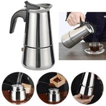 Cafeteira Italiana Moka Expresso Aço Inox 300ml 6 xícaras Wbcom Prateado Manual