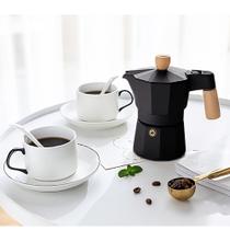 Cafeteira italiana Moka Preta 3 Xícaras 150mL