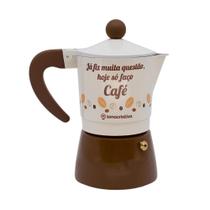 Cafeteira Italiana Moka Zona Criativa Café 150ml Alumínio Expresso Luxo Premium Cor:Marrom